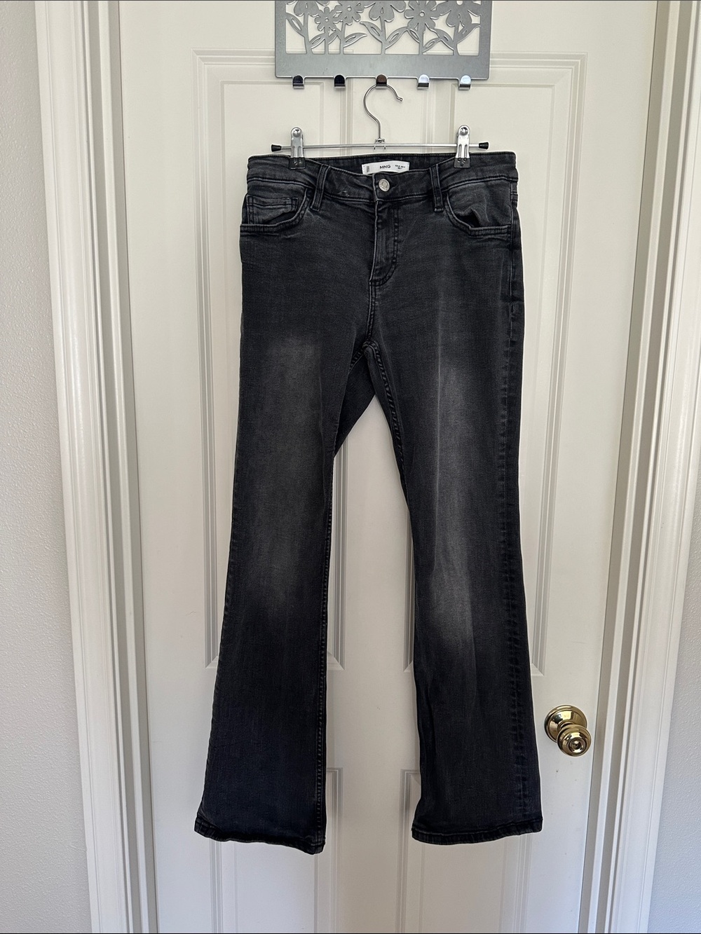 Mango Black Flare Jeans — Wide Leg size 8